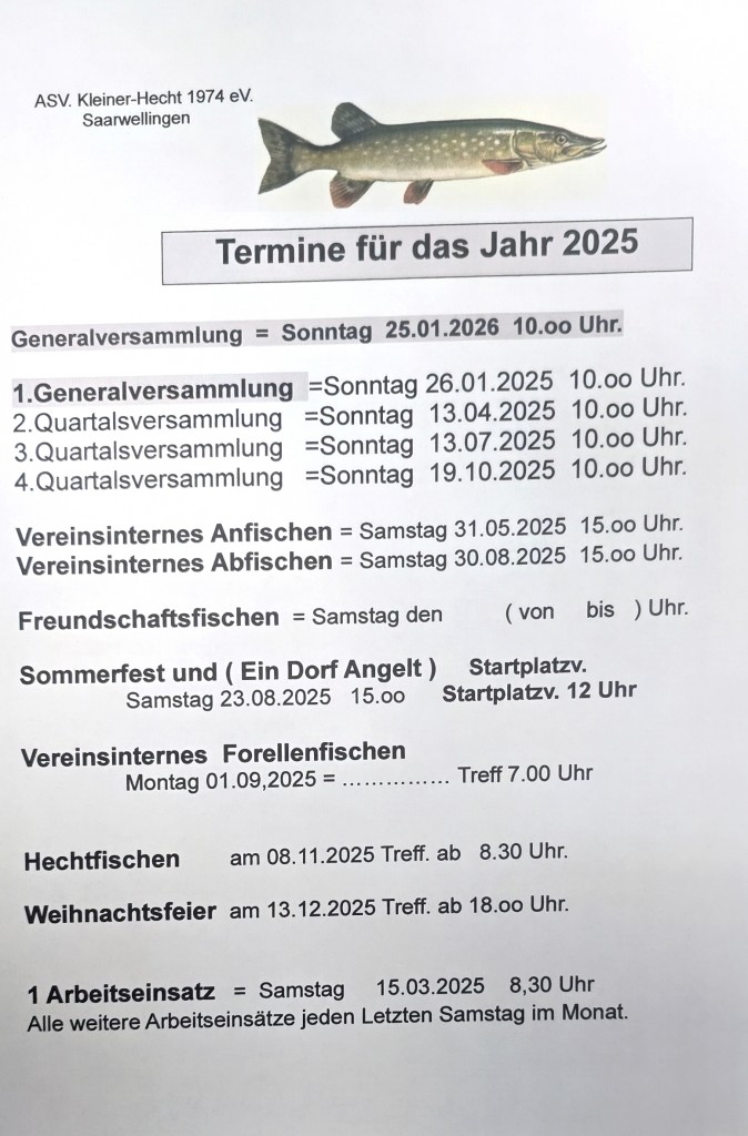 Termine 2025