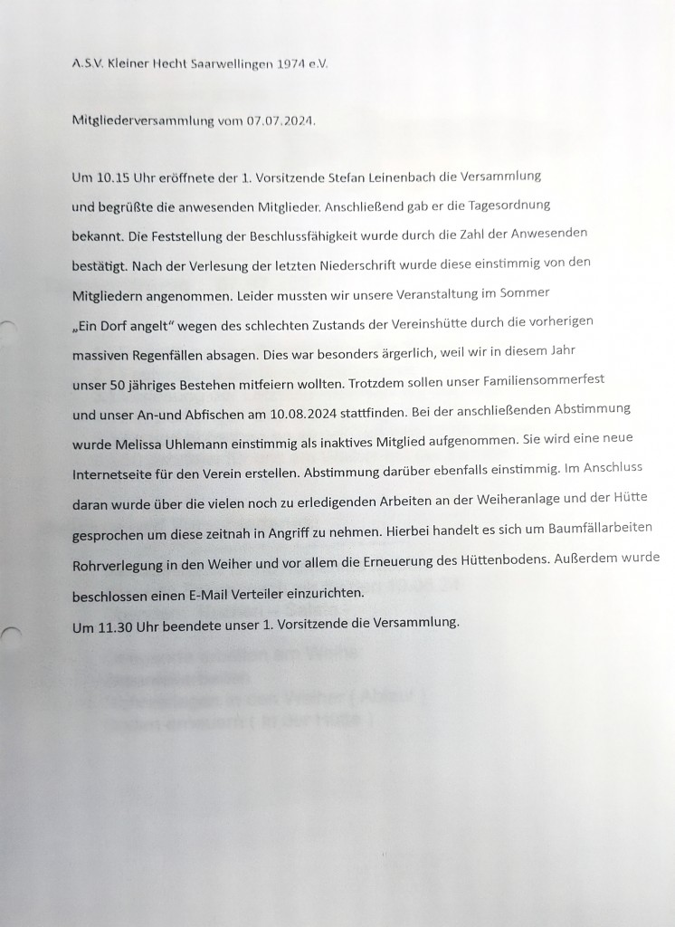 Versammlung 07.07.24